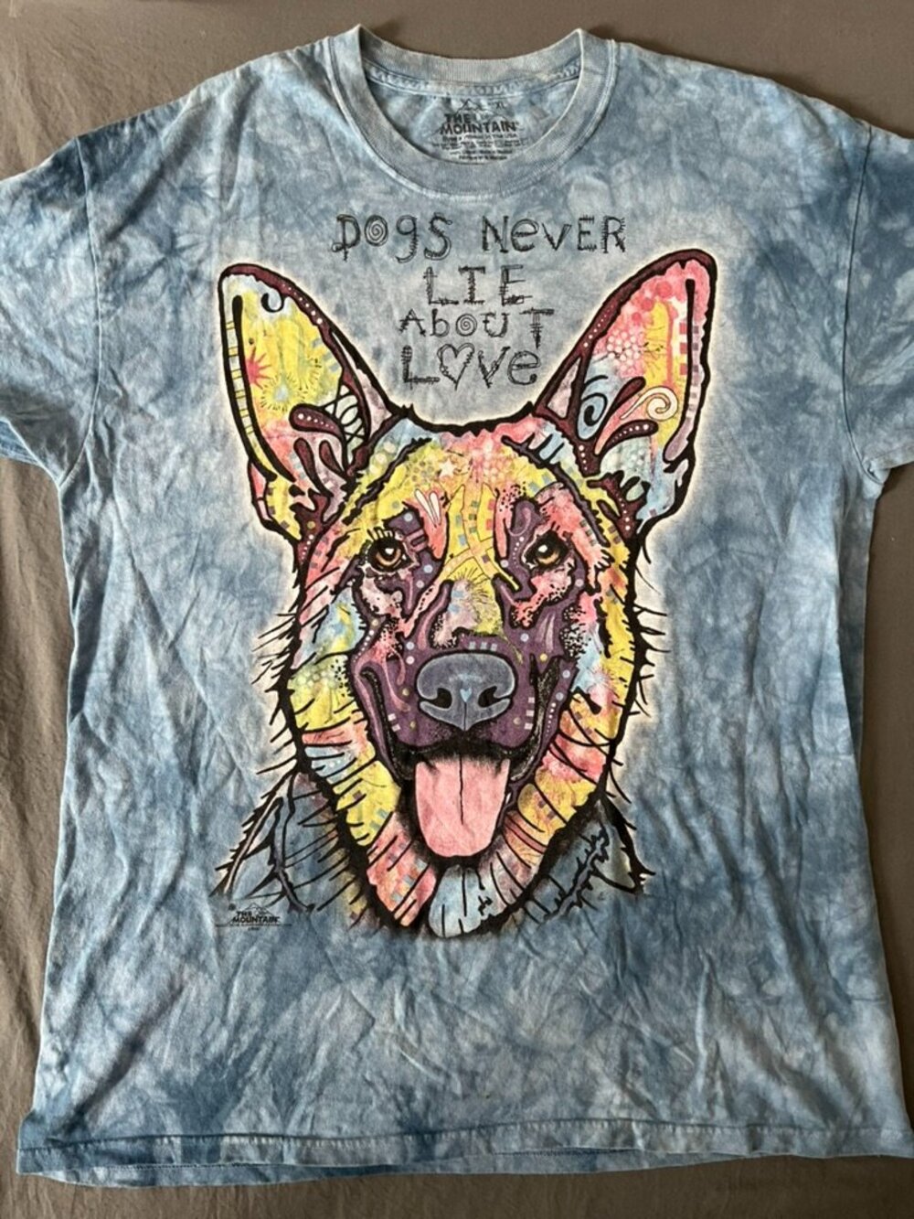 2015 The Mountain Dogs Never Lie Tiedye Tee Men’s XL Blue
